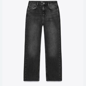 Zara high rise Black Denim mom Jeans